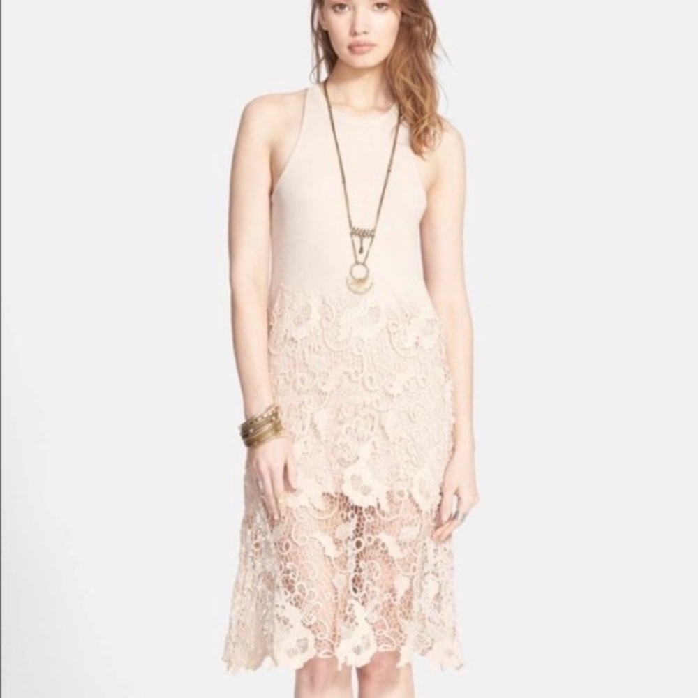 SOLD ——— Free People crochet bottom dress